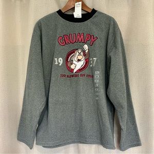NWT! Vintage Disney Grumpy Dwarf Pullover Sweater, Size Large